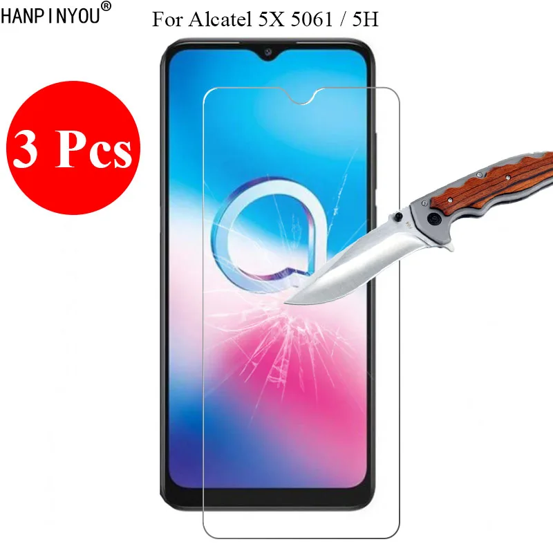 3 Pcs/Lot 9H 2.5D HD Clear Tempered Glass Screen Protector For Alcatel 5X 5061 / 5H 6.52