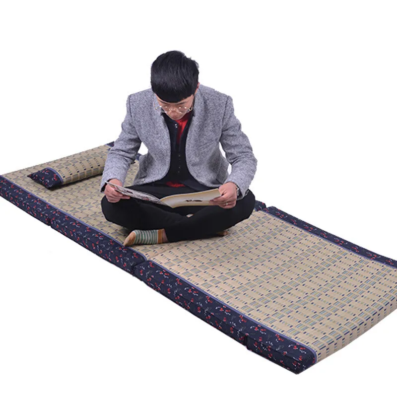 Japanese Tatami Mat Cushion Rectangle 200x80cm Rug Carpet Judo Japanese Tatami Mat Bedroom Folding Straw Floor Mat For Sleeping