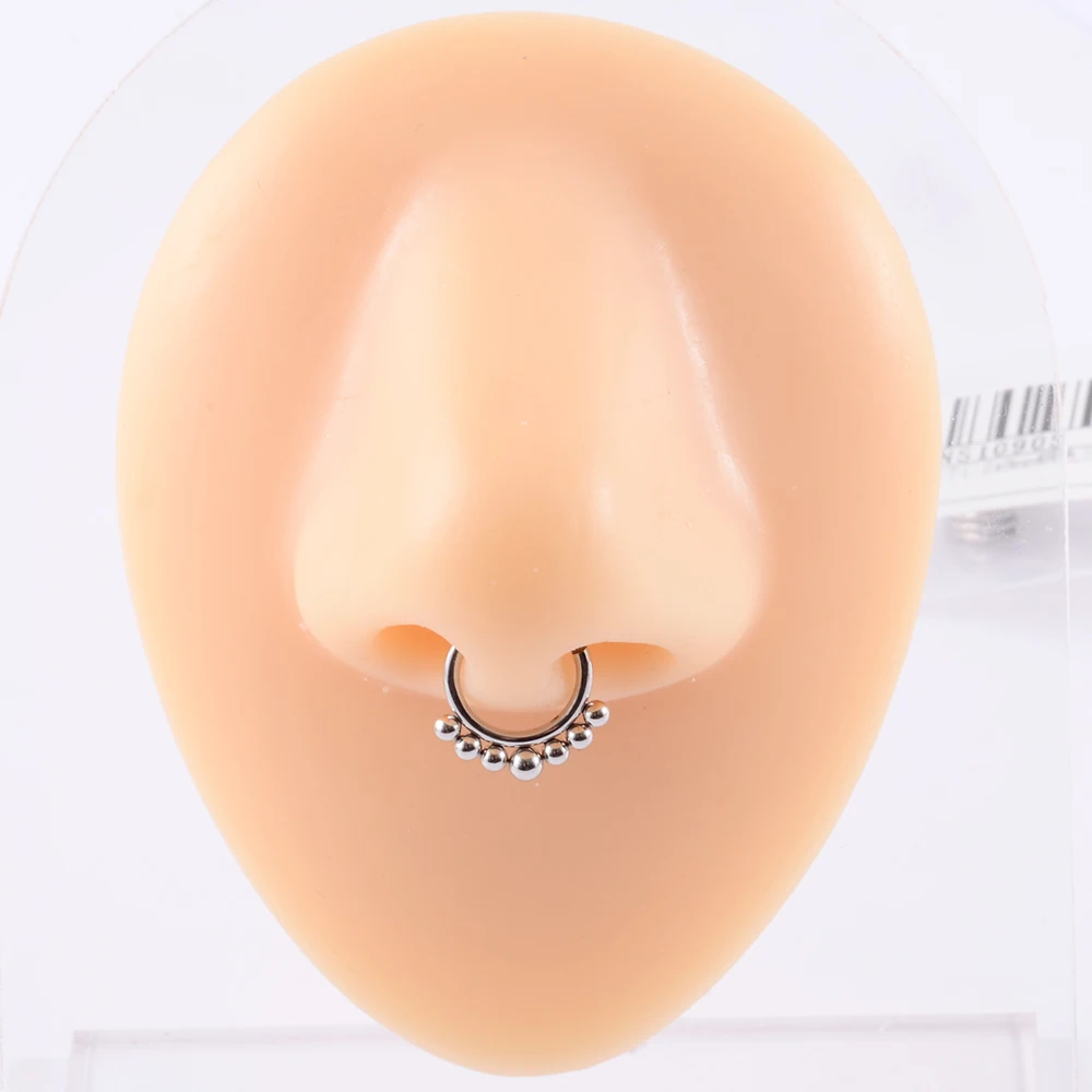 1pcs Stainless Steel Septum Clicker Hoop Ring Nose Labret Ear Tragus Cartilage Daith Helix Earrings Studs Body Piercing Jewelry