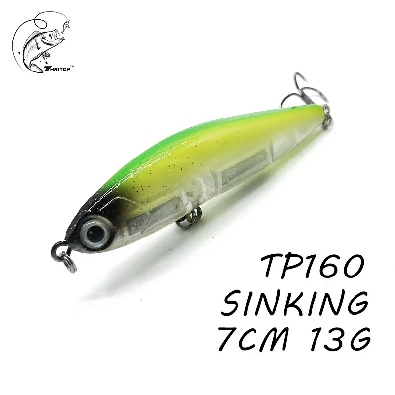 

THRITOP New Arrivals Fishing Bait TP160 Full Depth 70MM 13G 7 Various Colors High Quality Hooks Sinking Pencil Lures For Fishing