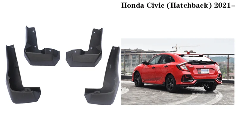 

Автомобильные Брызговики, грязезащитные щитки, подходят для Honda Civic Hatchback 2021, 2022-Брызговики, брызговики, колесные шины, грязеотталкивающие аксессуары