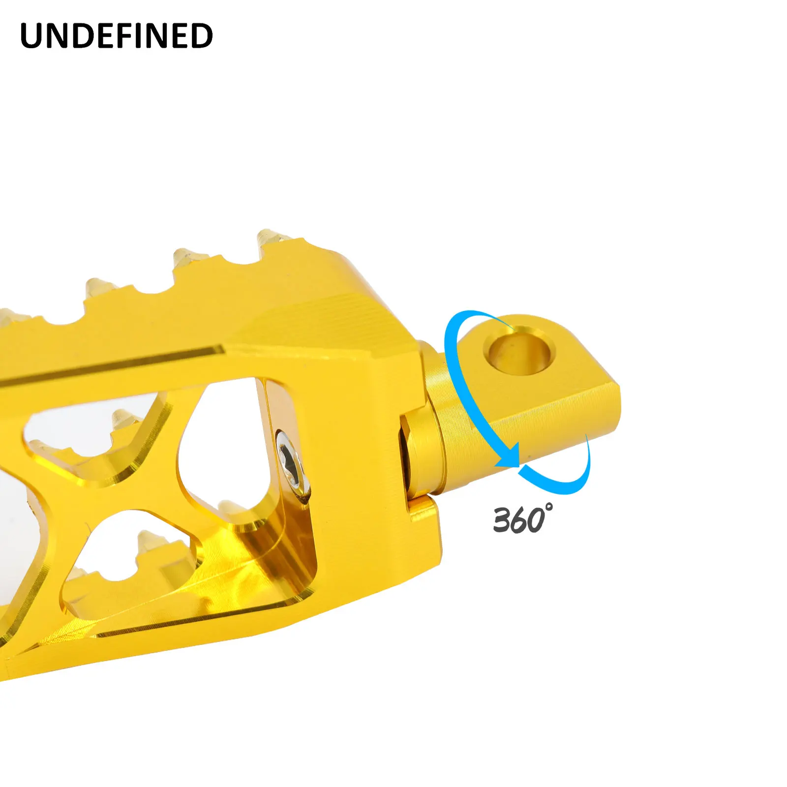 Gold MX Footpegs Wide Foot Pegs Bobber 360 Roated Footrest For Harley Touring Road King Dyna Softail Fatboy Street Bob Sportster