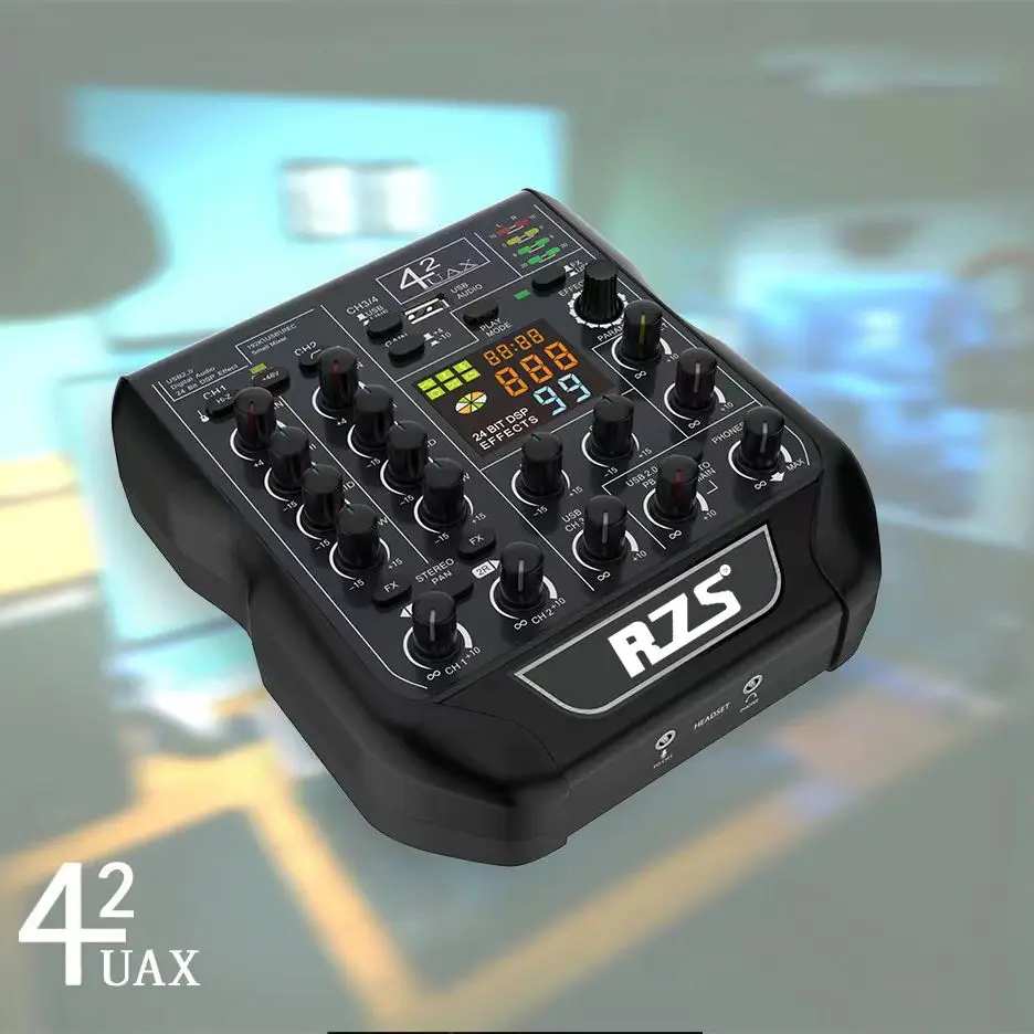 Rzs uax4 updated mixer with mobile phone sound card live broadcast same wheat PK recording new listing