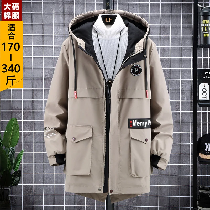 Winter Jacket Men Fashion Long Warm Loose Black Thick Male Plus Size 6XL 8XL 9XL 10XL 7XL Parkas Hooded Coats Clothes Outerwear