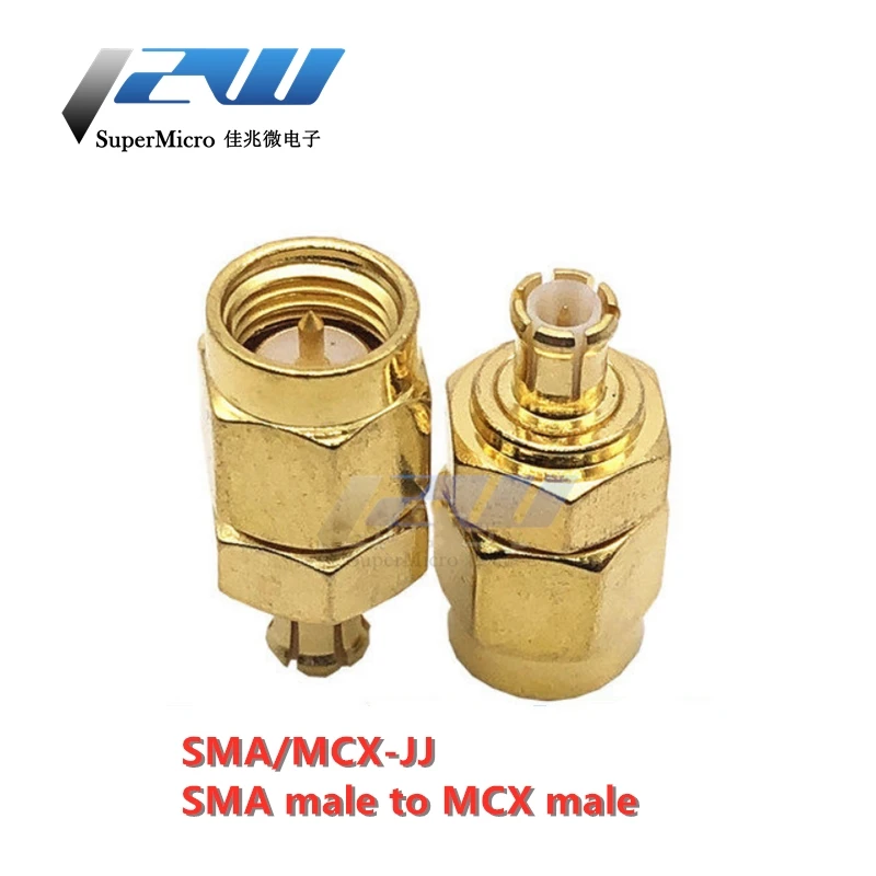 1Pcs RF SMA Adapter SMA to MCX Male plug & Female jack RF Coaxial connector SMA/MCX-KJ-KK-JJ SMA to MCX RF Coaxial Connector MCX