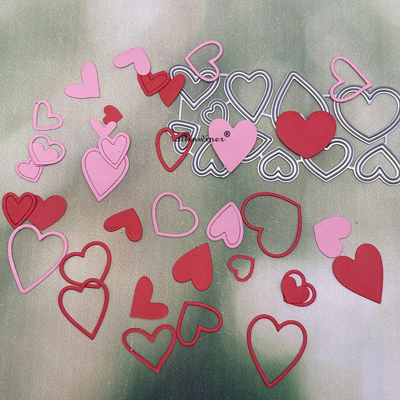 Heart love label decoration Metal Cutting Dies for DIY Scrapbooking Album Paper Cards Decorative Crafts Embossing Die Cuts