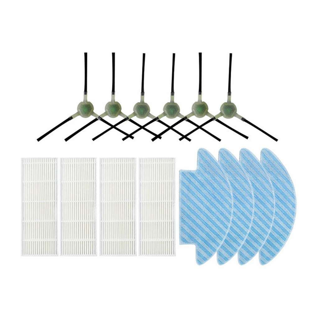 Sostituzione 4 filtri HEPA 4 fogli di stoffa Mop 6 spazzole laterali per parti di aspirapolvere Robot sinistro M210 M210S M210B M213