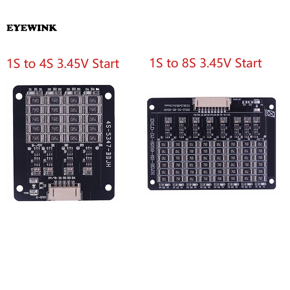 Lifepo4 Lithium Iron Phosphate Battery Passive Balance Board Passive Equalizer Balancing Plate 3S 4S 7S 8S Protection 12V 24V