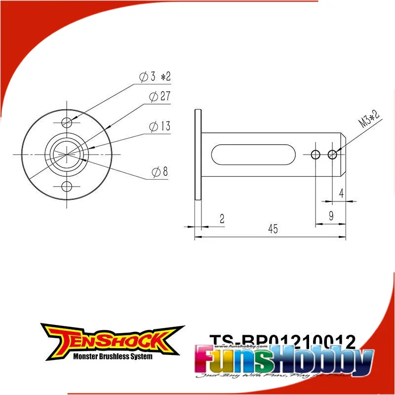 Tenshock Mini Mono Accoppiamento Protector per 4-2.0 di Accoppiamento Mini Scord Mini-DOM TS-BP01210012