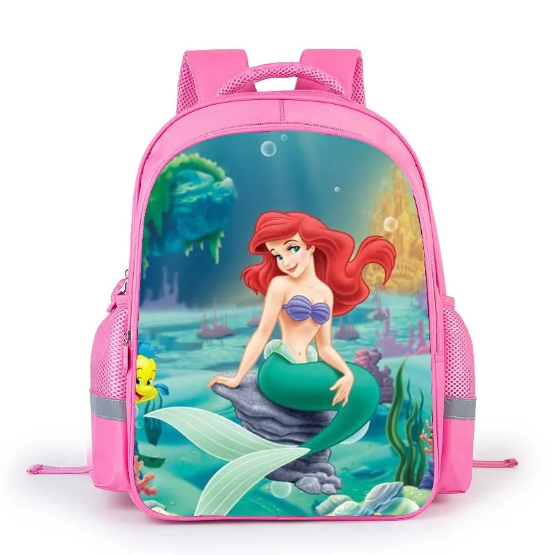 Disney-mochila De la Sirenita Ariel para niños, morral escolar de princesa, bolsas de libros para adolescentes