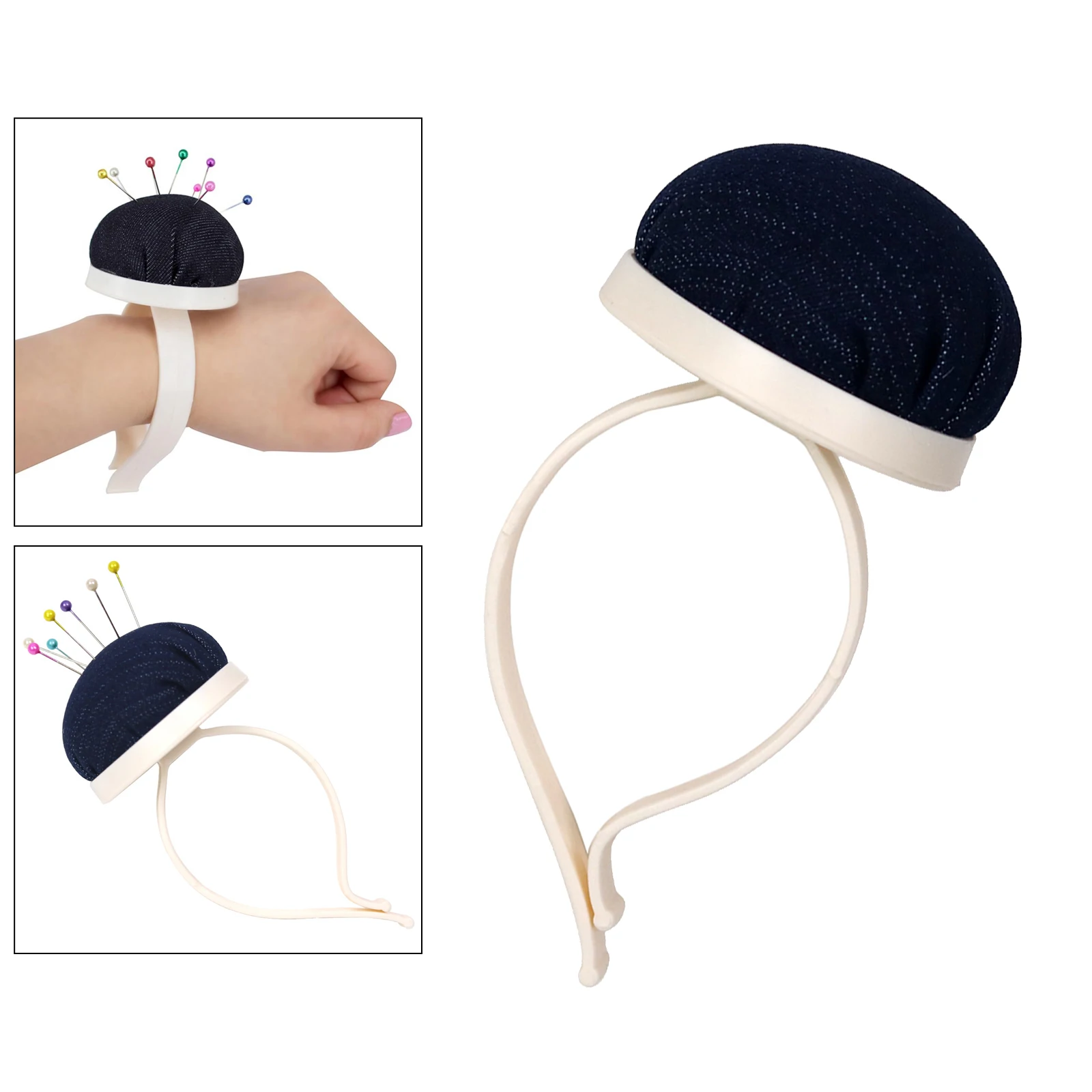 Plastikowa opaska na nadgarstek poduszka do przypięcia (kowboj) igły do szycia poduszki do krawiectwa krawieckiego projektant DIY Craft akcesoria krawieckie