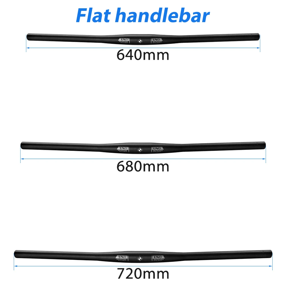 UNO Bicycle Handlebar MTB Bike Handlebar 31.8 640/680/720/760/800mm Alu Handlebar For Bicycle Rise Flat Handle Bar Bycicle Parts