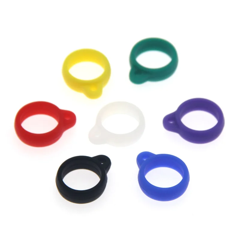 13mm Small Anti-Lost Rope Mini Solid Color Silicone Lanyard Elastic Silicone Lanyard Ring