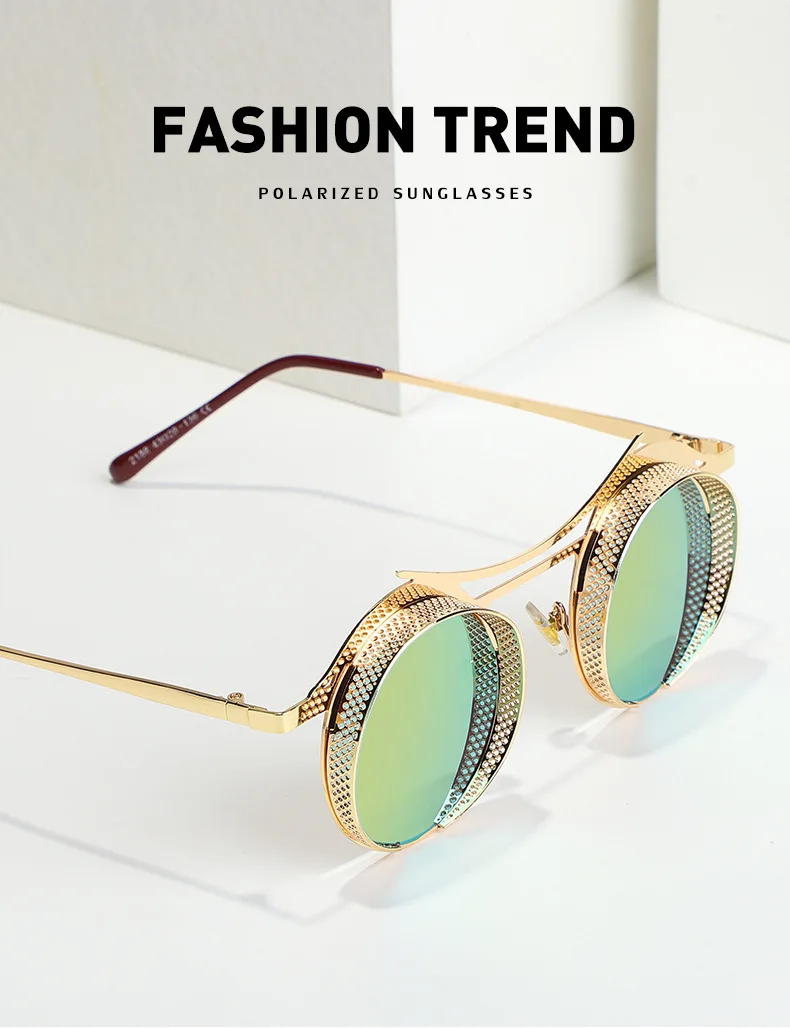 Steampunk Sonnenbrille Männer Mode Runde Punk Gläser Frauen Vintage Luxus Retro Vasos Decorativos Gafas De Sol Zonnebril Heren – Detail 7
