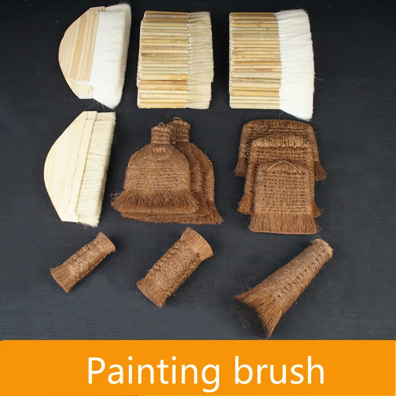 Palm Brushes Chinese Watercolor Painting Shading Brushes Wool Palm Drawing Brush Wool Bristle Brush for Hand Mounting Painting