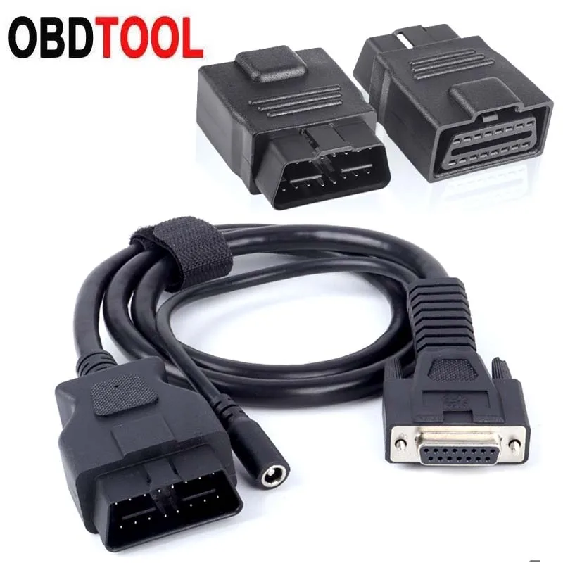 OBD2 16PIN Male To DB 15PIN Female Cable for Efka Diagnostic Scanner Main Line DB15 PIN to DC port Plug for FCAR F7S/F8S/C8/A8