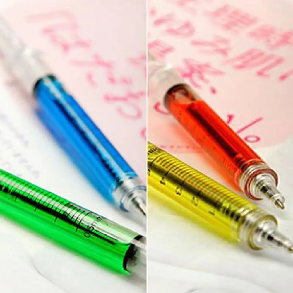 Injection Shape Ballpen 4Pcs/Set Doctor Nurse Gift Liquid Pen Ballpoint School Supplies