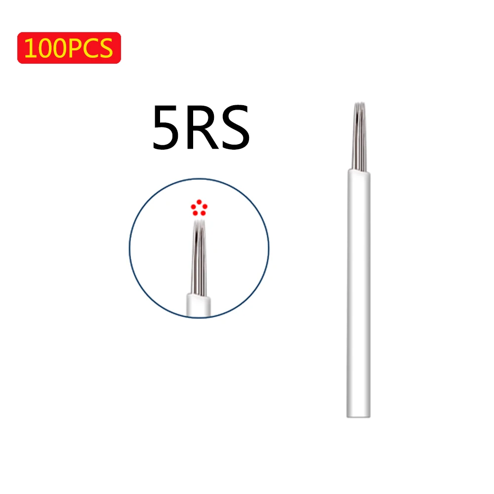 100PCS 3R 5R 7R 12R 17R RL RStattoo needle Semi permanent makeup microblading blade manual pen fog needle tattoo accessory
