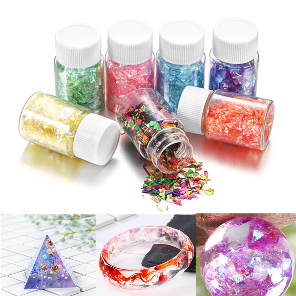 15ml Candy Paillette Papers Colorful Broken Glitter Sequins Confetti For DIY Crafts Jewelry Making UV Epoxy Resin Fillings