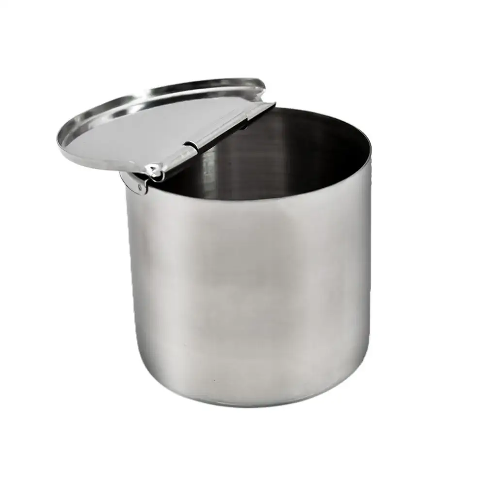 Dental Nurse Box Medical Cotton Ball Container Half Opening Stainless Steel Nursing Tray for Medical Gauze Dentist Tools