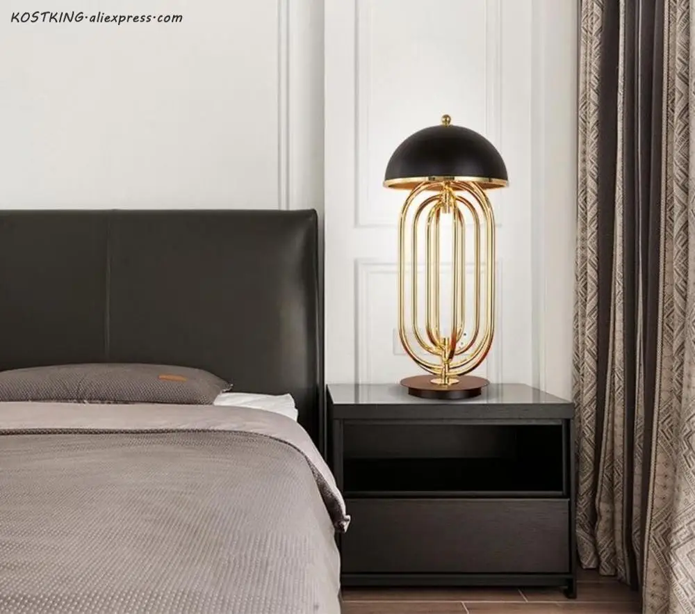 Nordic Led Bedside Table Lamp Home Decor Desk Lamp Living Room Bedroom Stand Light Fixture Modern Design Fabric Lampshade Lighti image 3