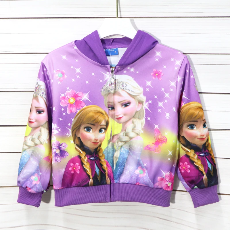 

Girls Spring New Autumn 2 Anna Elsa Children's Coat Winter Baby Kids Outing Clothes Hooded Outwear Jacket Clothing