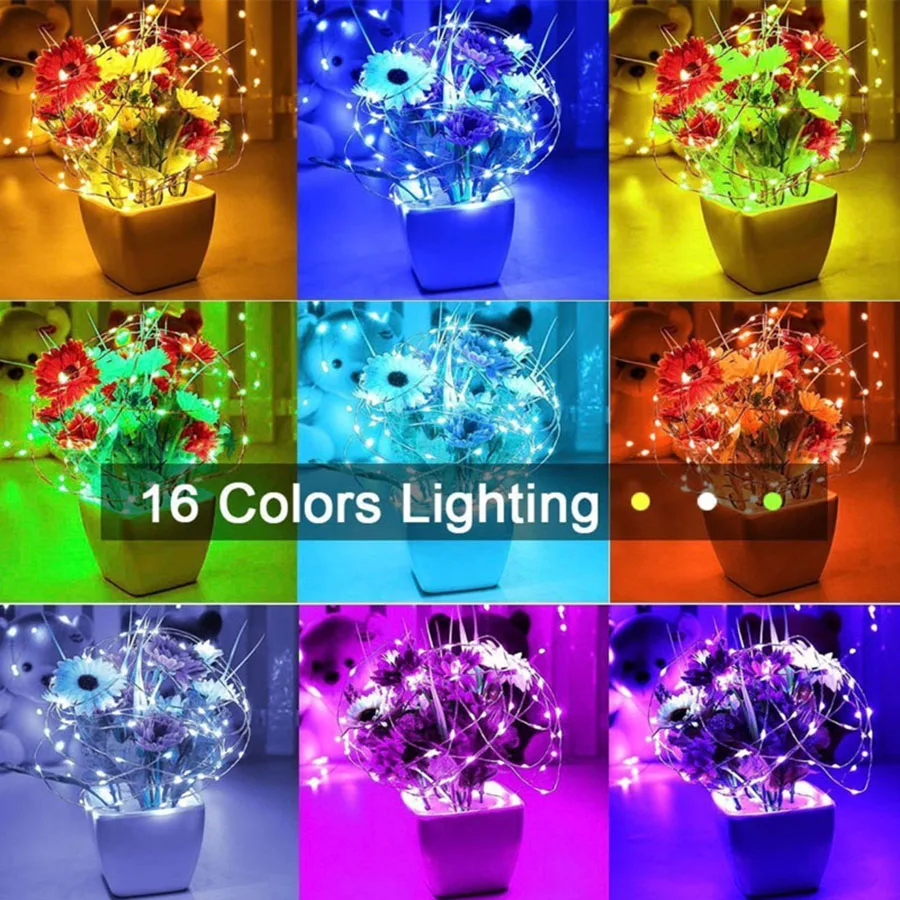 Imagem -04 - Bluetooth App Controle Luzes da Corda Led Twinkle String Luz Árvore de Natal Decoração de Fadas Guirlanda Luz para o Feriado de Ano Novo