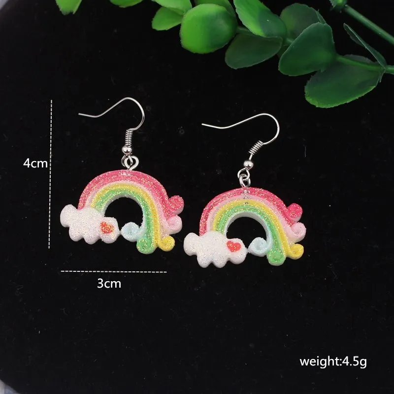 Summer Daisy Earrings Korean Rainbow Pendants Lovely Drop Earrings For Women Girl Cute Fashion Jewelry oorbellen Gifts