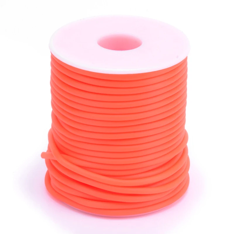 1Roll 2mm 3mm 4mm Holle Pijp Buisvormige Rubberen Koorddraad Omwikkeld met Plastic Spoel Voor DIY Sieraden Maken Bevindingen