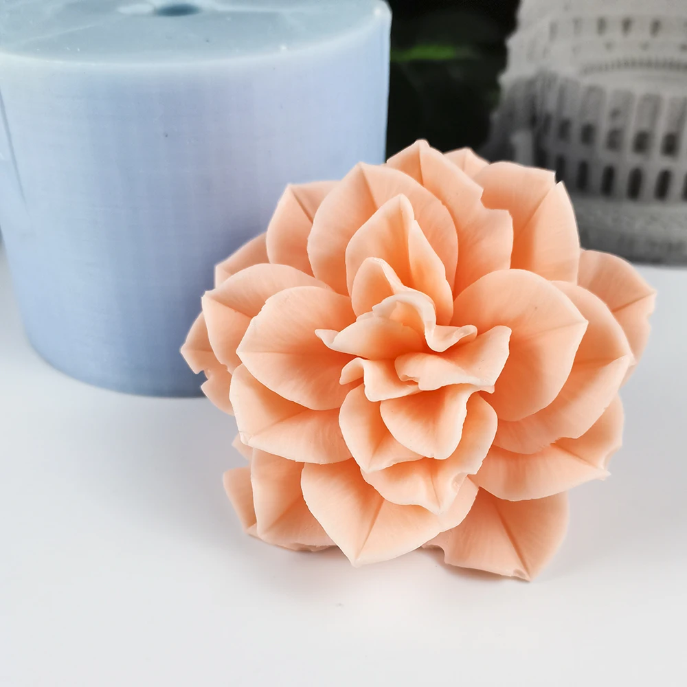 HC0290 PRZY Flowers Molds Silicone Rose Flower Soap Mold Decoration Plant Molds Candle Moulds Bouquet Making Mould