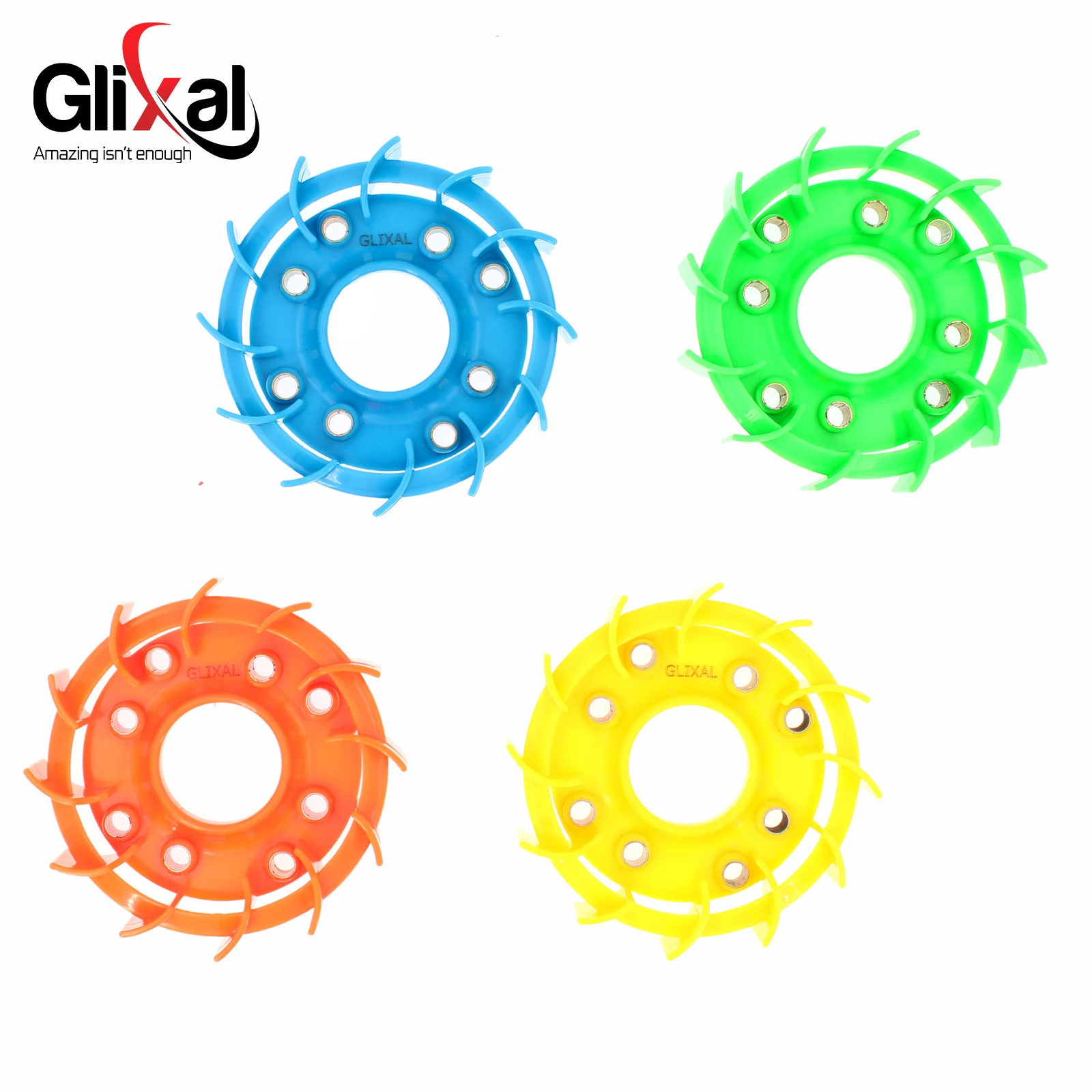 Glixal GY6 50cc 125cc 150cc High Flow Performance Racing TURBO Cooling Fan for 139QMB 152QMI 157QMJ Scooter Moped ATV Go-Cart