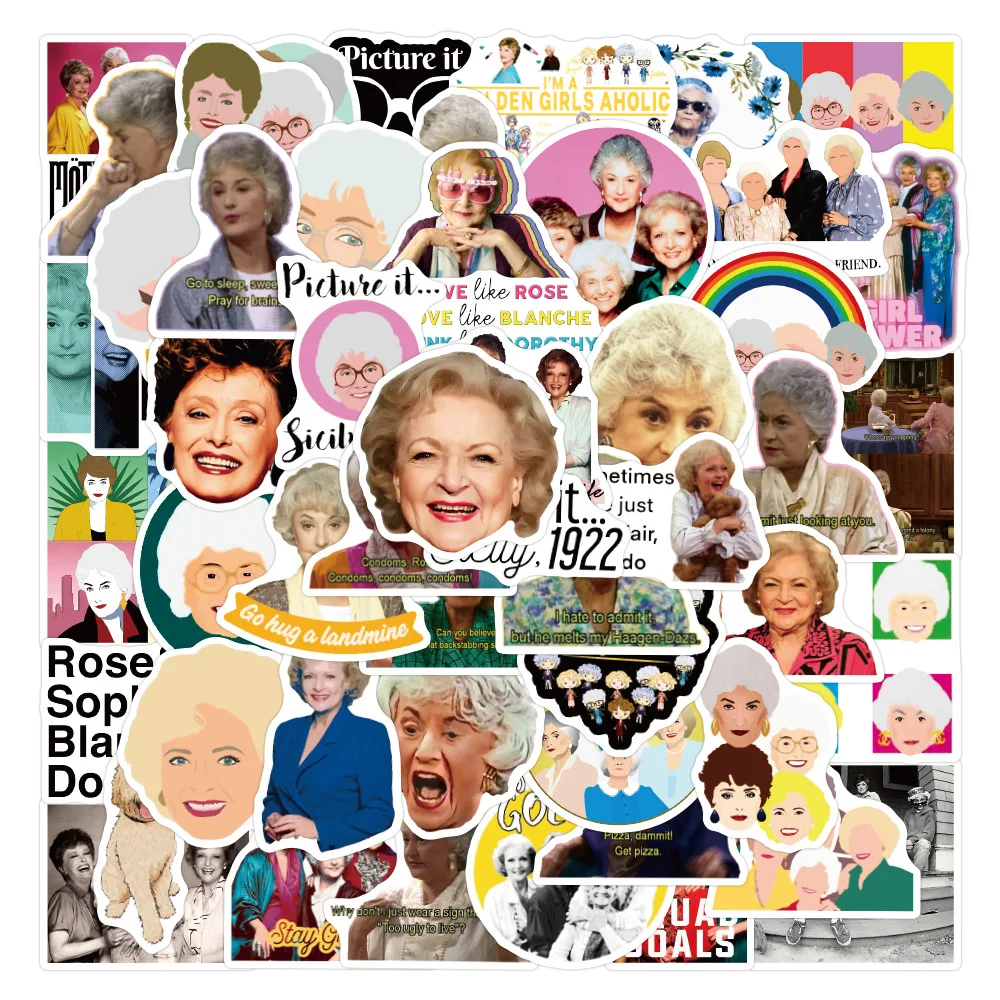 10/30/50PCS Golden Girls Stickers Classic Comedy 80's Funny TV Series Graffiti Sticker To DIY Laptop Phone Notebook Stationery