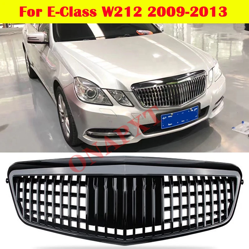 Center Grill vertical bar For Mercedes-Benz E-Class W212 Car styling Middle grille Modified for Maybach style bumper 2009-2013