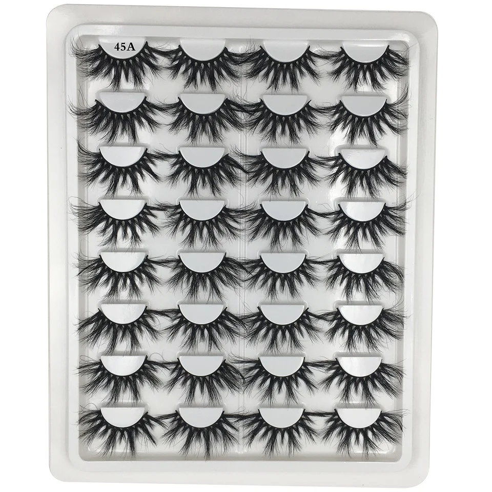 16 Pairs / Pack 25mm Lashes Mink Eyelashes Wholesale Bulk Dramatic Long Mix Fake Eyelash Extension Makeup 3D Mink Lashes