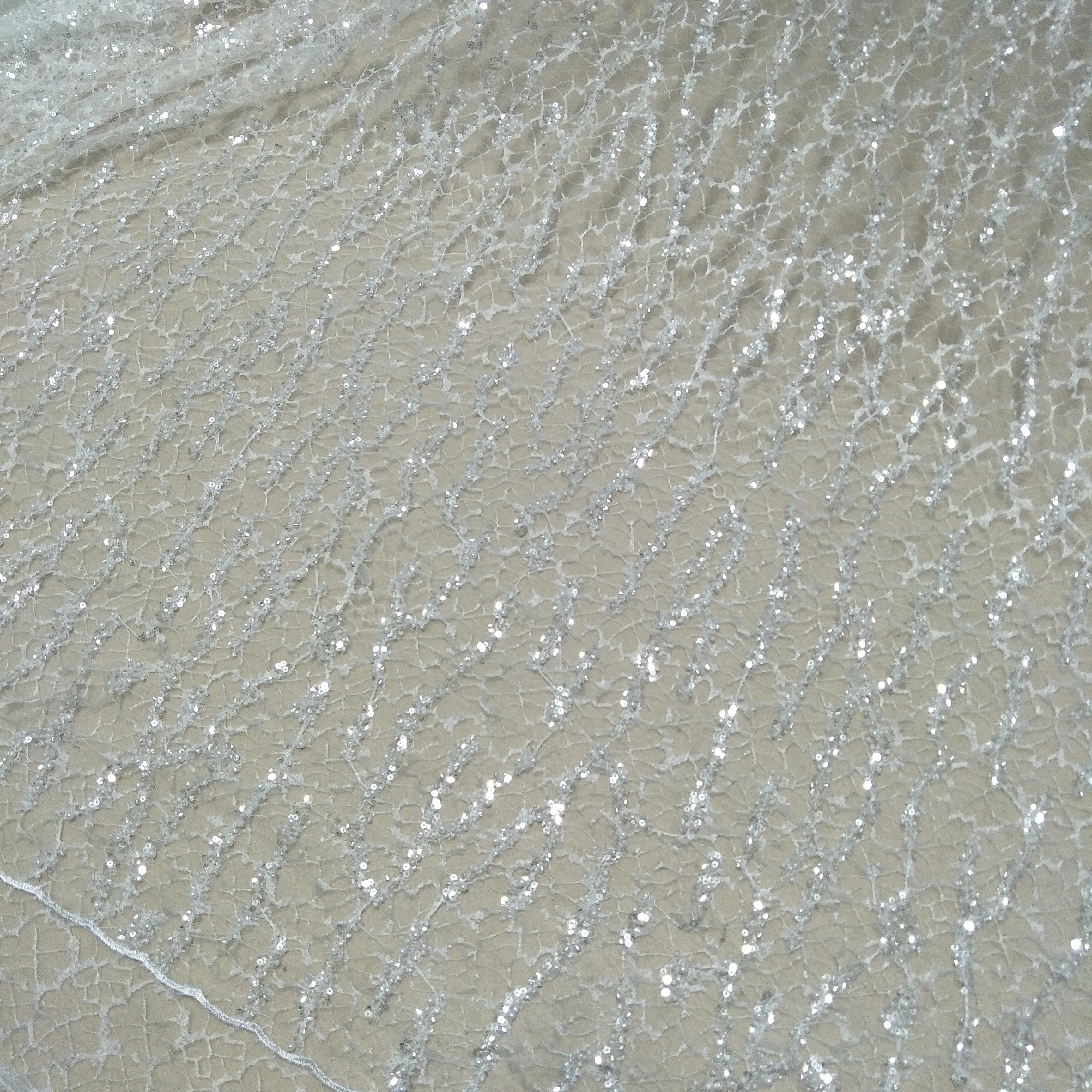 sparkle beads lace fabric with pearls wedding gown dress lace fabric bridal lace fabric sell by yard 130cm width