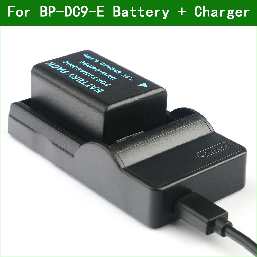 BP-DC9 BP-DC9-E BP-DC9-U Digital Camera Battery + Charger For Leica V-Lux 2, V-Lux 3 BC-DC9 BC-DC9-E BC-DC9-U