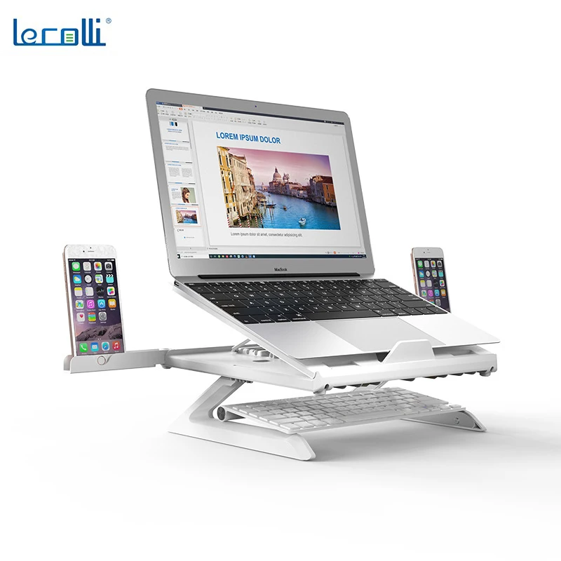 New Laptop Stand Multifunctional Folding Lift Portable Laptop Stand Monitor Increase Rack Aluminum Alloy Base