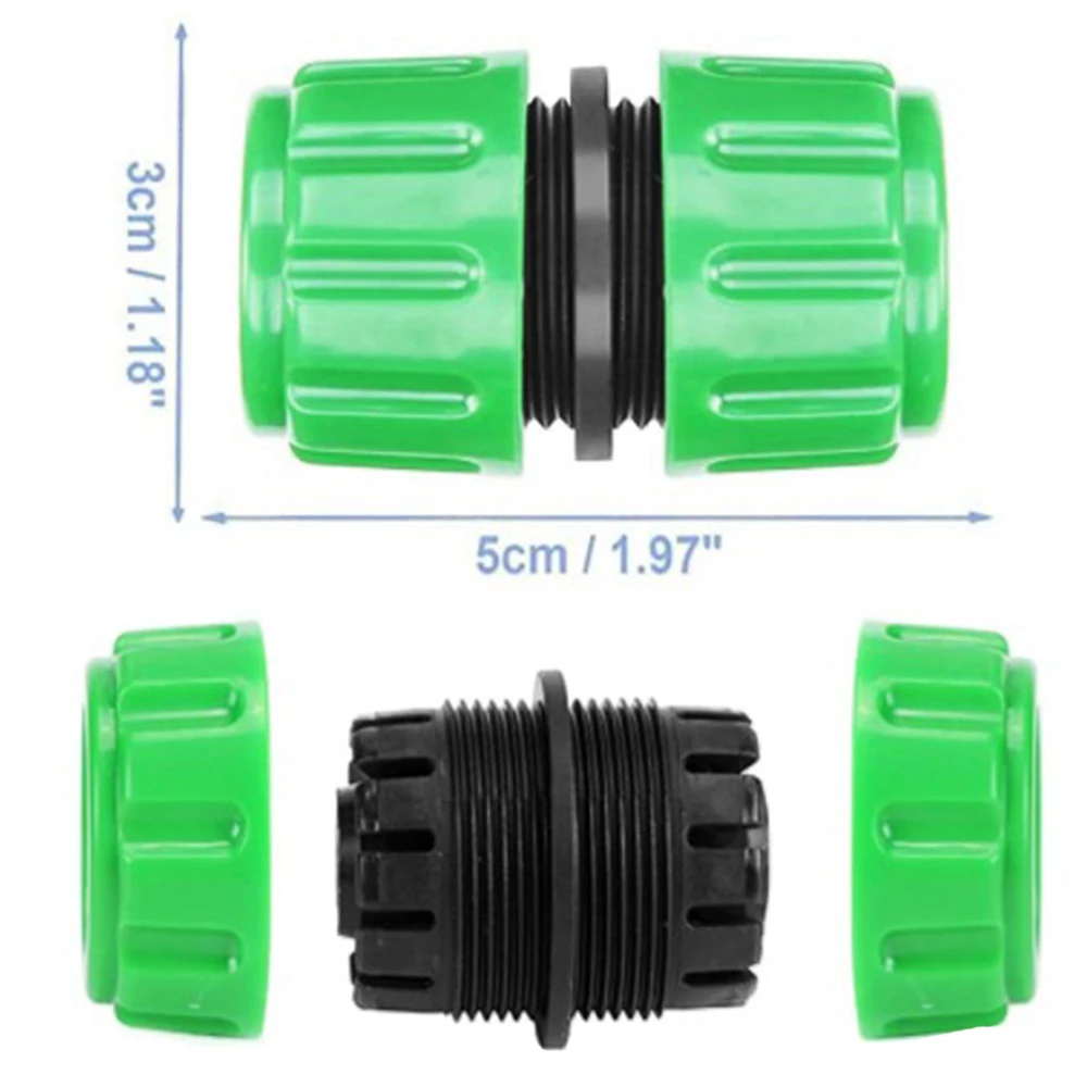 Conector de mangueira de plástico, 6 com 1/2 polegadas, extensor para reparo rápido de jardim, conexão de mangueira