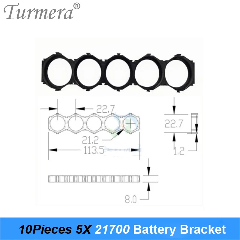 10 pezzi 21700 staffa portabatteria al litio 21700 modulo gruppo distanziale modulo staffe fai-da-te custodia per batteria e-bike uso Turmera