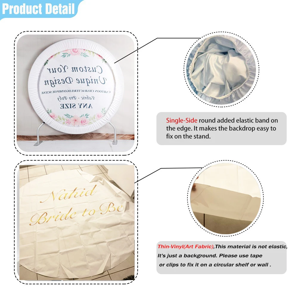 Weihnachten Runde kreis hintergrund neue jahr ereignis Kulisse neugeborenen geburtstag Party tisch banner sockel abdeckungen YY522