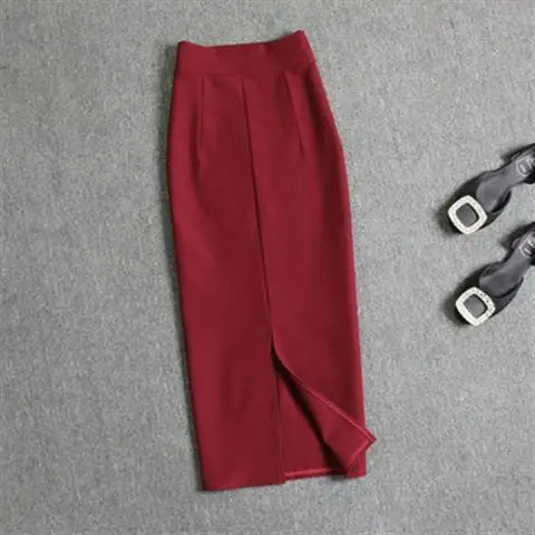 2024 summer new women's stretch slim temperament bag hip skirt ladies Knee-Length Casual Polyester Solid