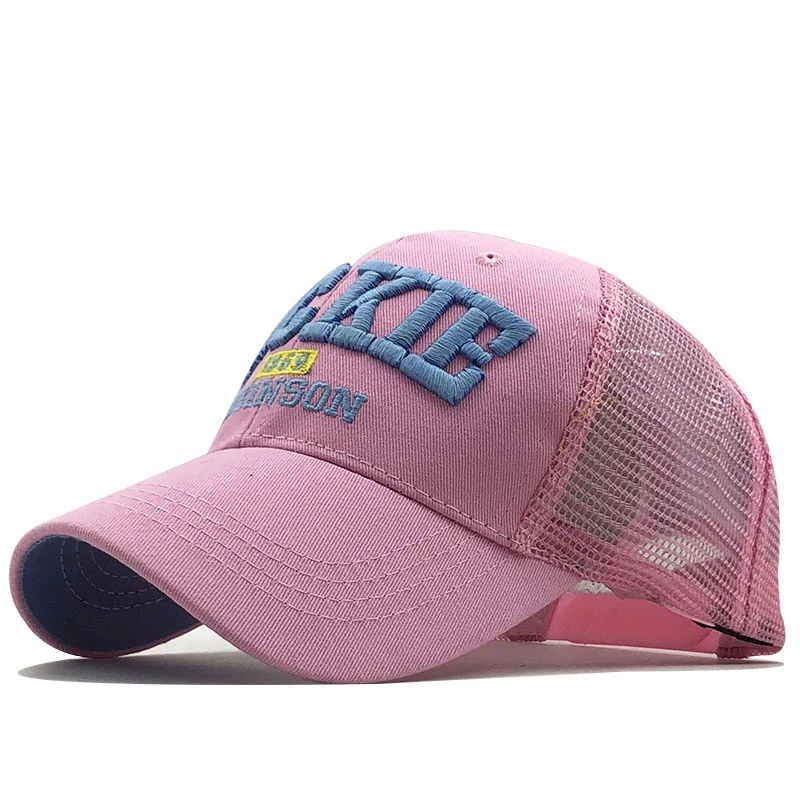 New Parent-child Children fishing Baseball Cap Summer Kids Sun Hat 3D Embroidery letters mesh boys girls snapback Caps