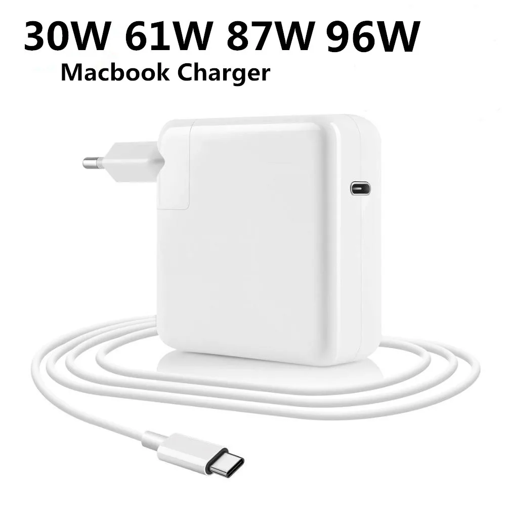 30W 60W 87W 96W USB C töltő áram Adapter számára macbook -ért 16, 15, 13th hüvelykes, Új Szellőztet 13th hüvelykes 2020/2019/2018, működik vel típusú C Palládium