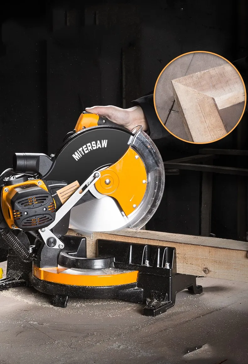 10 นิ้ว 255 มม.เลื่อยอลูมิเนียมเครื่องไม้เครื่องตัดอลูมิเนียม 45 องศา miter saw อลูมิเนียมเครื่อง