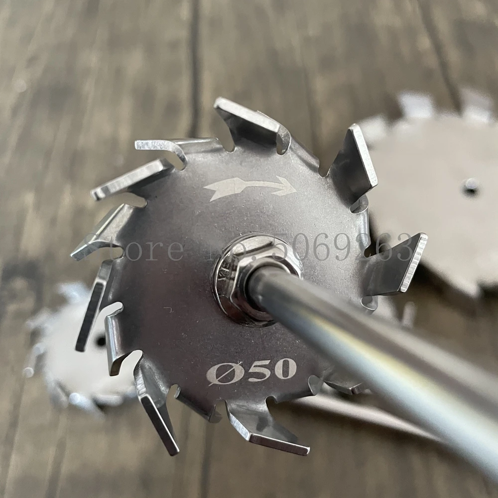 1set Laboratory 304 Stainless Steel Sawtooth Disc Stirrer, Dispersive disc Agitator with Stirring Rod