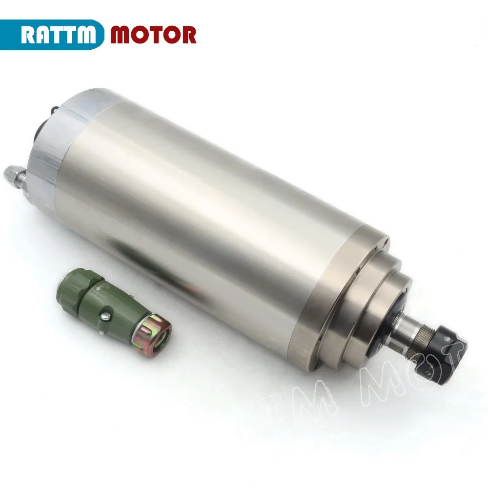 Eixo Refrigerado a Água 3kw Er20 12a 220v 100x220 mm 24000rpm para Roteador Cnc Fresagem