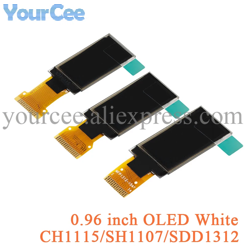 0,96 cala 0,96 "biały wyświetlacz OLED LCD 128X64 CH1115 SH1107 SDD1312 sterownik 128*64