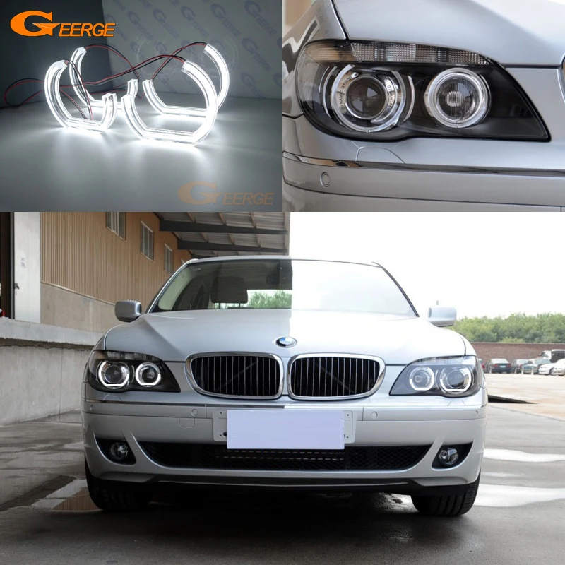 For BMW E66 E65 Facelift 730i 735i 740i 745i 750i 760i 2006 2007 2008 Ultra Bright Day Light DTM Style Led Angel Eyes Halo Rings