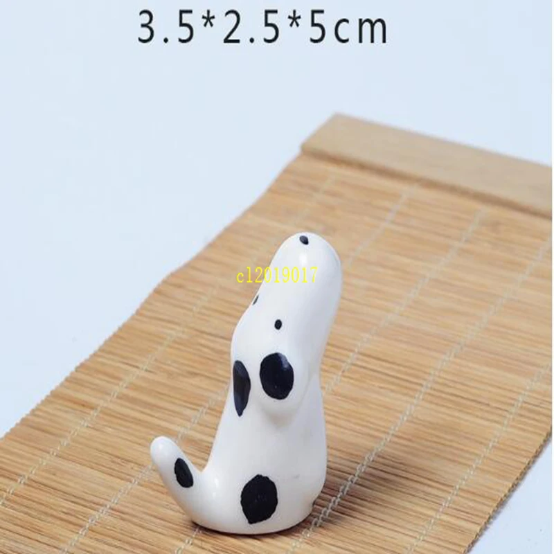 100pcs Lovely Dog Chopstick Holder Ceramic Chopsticks Rest Creative Household Tableware Stand 4 Styles Free Shipping