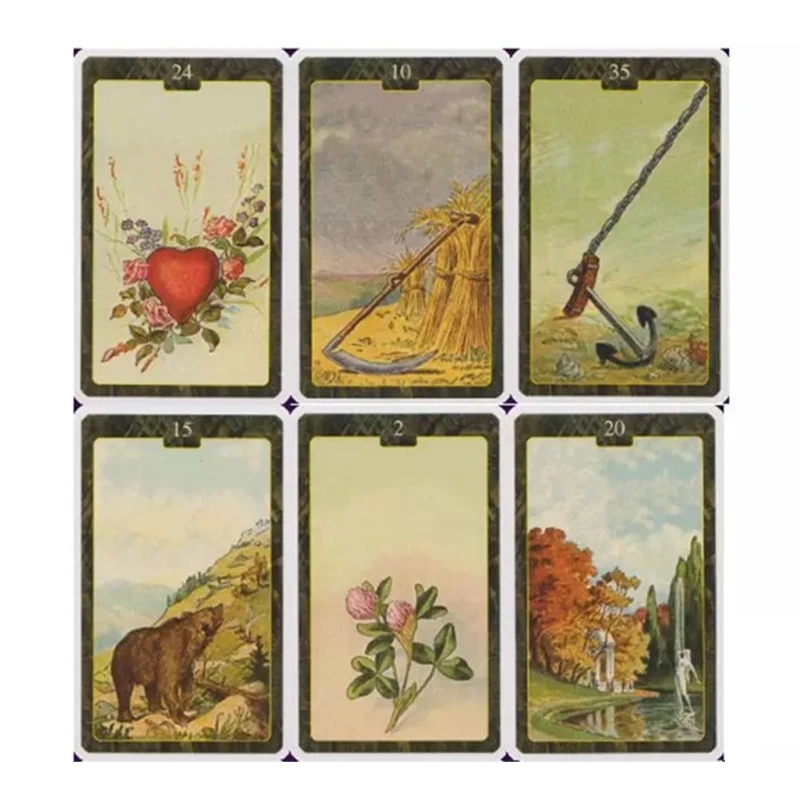 Lenormand Cards English Version Tarot 44-Card Deck Divination Board Game Family Party